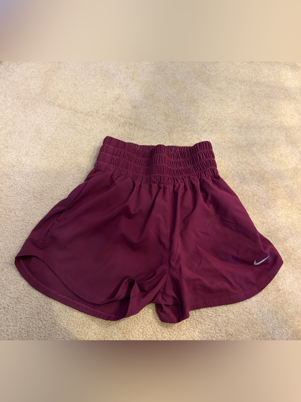 Women's Elastic-Waist Plum Shorts